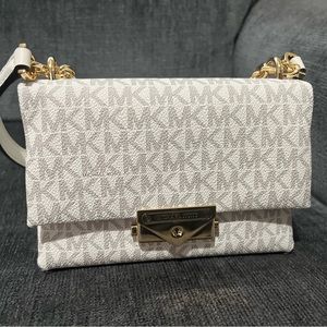 Michael Kors clutch with gold strap